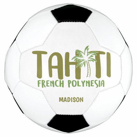 Individuelle Name- und Farbtahiti Fußball (Vorderseite)