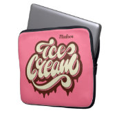 Individuelle Name- und Farbteller Ice Laptopschutzhülle (Vorderseite Links)