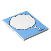 Individuelle Name- und Farbthemenblase Notizblock (angewinkelt)