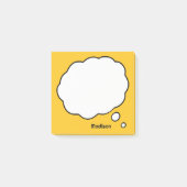 Individuelle Name- und Farbthemenblase Post-it Klebezettel (Vorderseite)