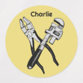 Individuelle Name- und FarbTOOLS Etiketten (Design 2)