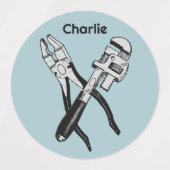 Individuelle Name- und FarbTOOLS Etiketten (Design 1)