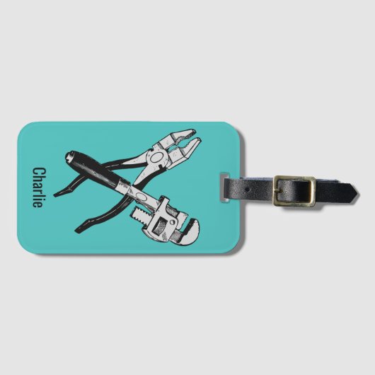 Individuelle Name- und FarbTOOLS Gepäckanhänger (Vorderseite (Horizontal))