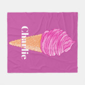 Individuelle Name- und Farbvlies aus Eiscreme Fleecedecke (Vorderseite (Horizontal))