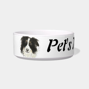 Individuelle Name und Foto Border Collie, Haustier Napf