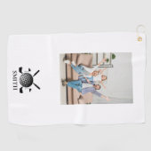 Individuelle Name- und Foto-Golfclubs Golfhandtuch (Horizontal)