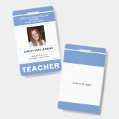 Individuelle Name und Foto Uni Lehrer ID Ausweis (Vorder- & Rückseite)