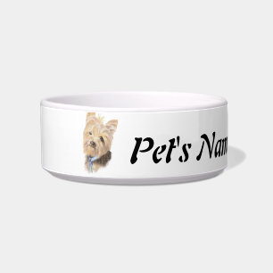 Individuelle Name und Foto Yorkshire Terrier Pet, Napf