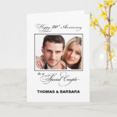 Individuelle Name und Foto zum zwanzigsten Jahrest Karte (Gelbe Blume)