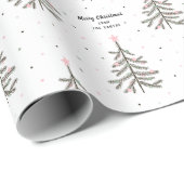 individuelle Name und Gruß Weihnachtswrapping Pape Geschenkpapier (Rolleneckpunkt)