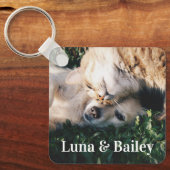 Individuelle Name und Haustiere Foto Schlüsselanhänger (Vorderseite)