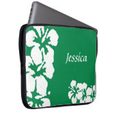 Individuelle Name und Hibisken Notebook-Sieb Laptopschutzhülle (Vorne Rechts)