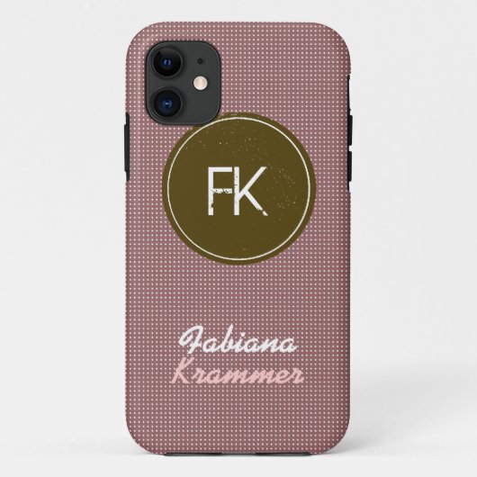 individuelle Name und Initialen Case-Mate iPhone Hülle (Rückseite)