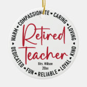 Individuelle Name und Jahr der müden Lehrkräfte Keramik Ornament (Vorne)