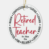 Individuelle Name und Jahr der müden Lehrkräfte Keramik Ornament (Links)