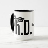 Individuelle Name und Jahr Doktortitel Tasse (Vorderseite Links)