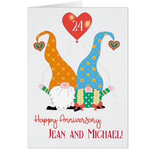 Individuelle Name und Jahr Jubiläum mit Gnomen (Vorne)