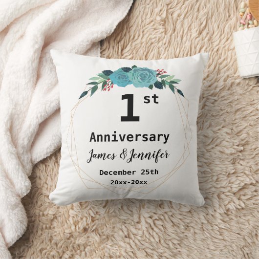 Individuelle Name und Jahr zum ersten Mal zum Hoch Kissen (Decke)