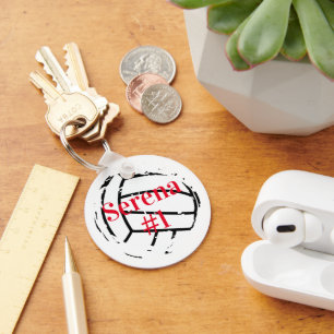 Individuelle Name und Jersey Volleyball Schlüsselanhänger