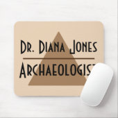 Individuelle Name und Job Minimalistische braune P Mousepad (Mit Mouse)