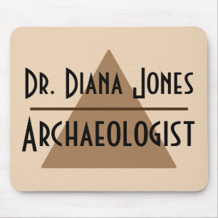 Individuelle Name und Job Minimalistische braune P Mousepad