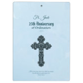 Individuelle Name und Jubiläumsjahr Ordination, Pr Klemmbrett (Rückseite)