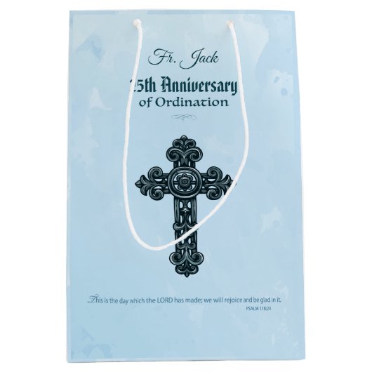 Individuelle Name und Jubiläumsjahr Ordination, Pr Mittlere Geschenktüte (Vorderseite)