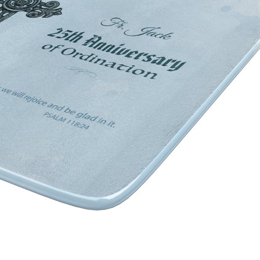 Individuelle Name und Jubiläumsjahr Ordination, Pr Schneidebrett (Ecke)