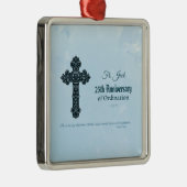 Individuelle Name und Jubiläumsjahr Ordination, Pr Silbernes Ornament (Rechts)