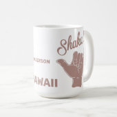 Individuelle Name und Lage Shaka Kaffeetasse (VorderseiteRechts)