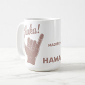 Individuelle Name und Lage Shaka Kaffeetasse (Vorderseite Links)
