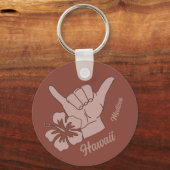 Individuelle Name und Lage Shaka Schlüsselanhänger (Rückseite)