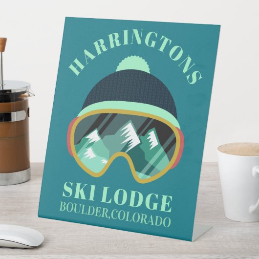 Individuelle Name und Lage Skimaske Sockelschild (In Situ)