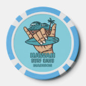 Individuelle Name und Lage Surf Shaka Pokerchips (Rückseite)