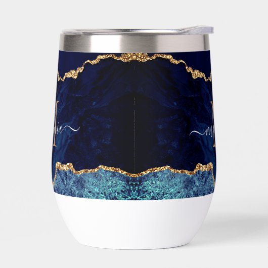 Individuelle Name und Letter aus blauem Marmor (Links)