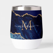 Individuelle Name und Letter aus blauem Marmor (Rückseite)