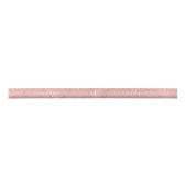 Individuelle Name und Letter Rose Gold Glitzer Rib Satinband (Vorderseite)