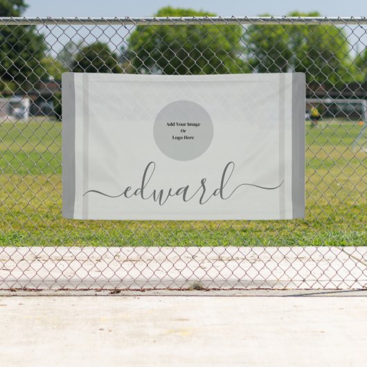 Individuelle Name und Logo einfach grau Banner (Insitu)