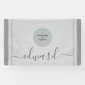 Individuelle Name und Logo einfach grau Banner (Horizontal)