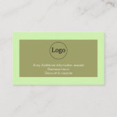 Individuelle Name und Logo Visitenkarte (Rückseite)