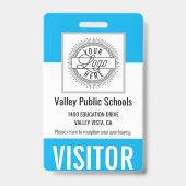 Individuelle Name- und Logoschule Campus Besucherp Ausweis (Front)