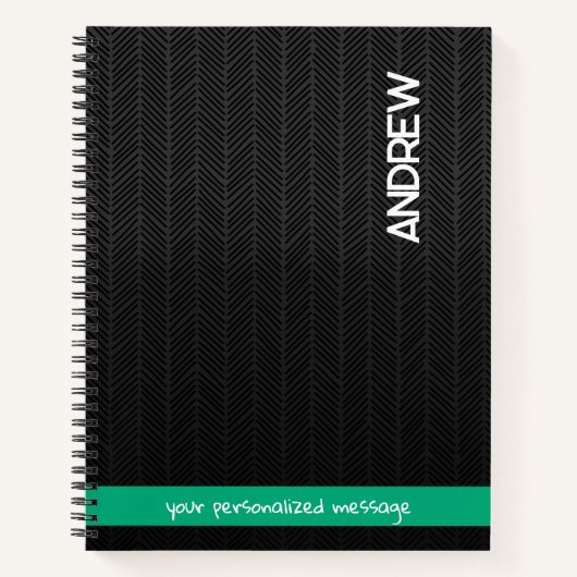 Individuelle Name und Meldung Personalisiert Moder Notizblock (Vorderseite)