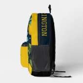 Individuelle Name- und Monogram-Lemon-Muster Bedruckter Rucksack (Rechts)