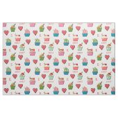 Individuelle Name- und Monogramm-Eiscreme-Stoffe n Stoff (Fat Quarter (45,7 x 55,9 cm))