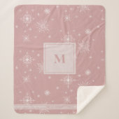 Individuelle Name und Monogramm | Geometrische Sch Sherpadecke (Vorderseite)