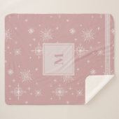 Individuelle Name und Monogramm | Geometrische Sch Sherpadecke (Vorderseite (Horizontal))