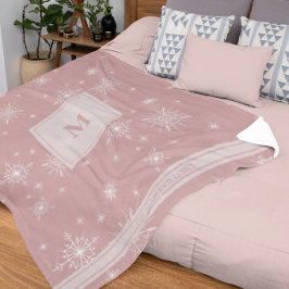 Individuelle Name und Monogramm | Geometrische Sch Sherpadecke