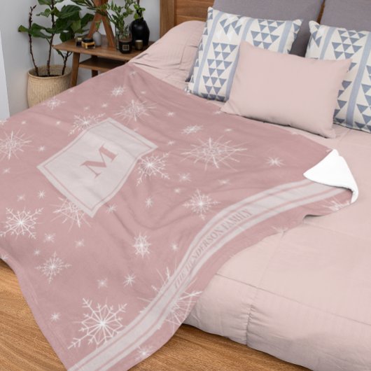 Individuelle Name und Monogramm | Geometrische Sch Sherpadecke