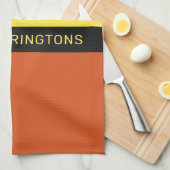 Individuelle Name und Monogramm Geschirrtuch (Viertel Falte)