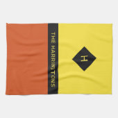 Individuelle Name und Monogramm Geschirrtuch (Horizontal)